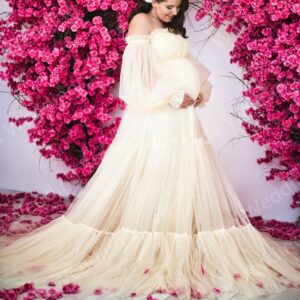 Light Champagne Maternity Dress