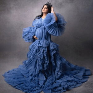 Fluffy Tulle Maternity Gowns