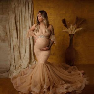 Lace And Tulle Maternity Gown