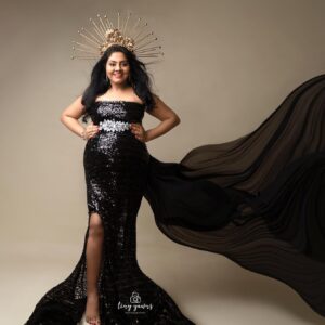 Glitter Lace Mermaid Photo-shoot Maternity Gowns
