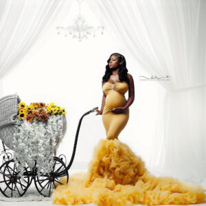 Gorgeous Ruffled Tulle Maternity Dresses