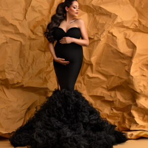 Glamorous Black Mermaid Maternity Gowns