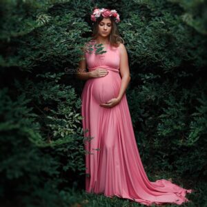 Elegnat Silk A Line Pregnant Dresses