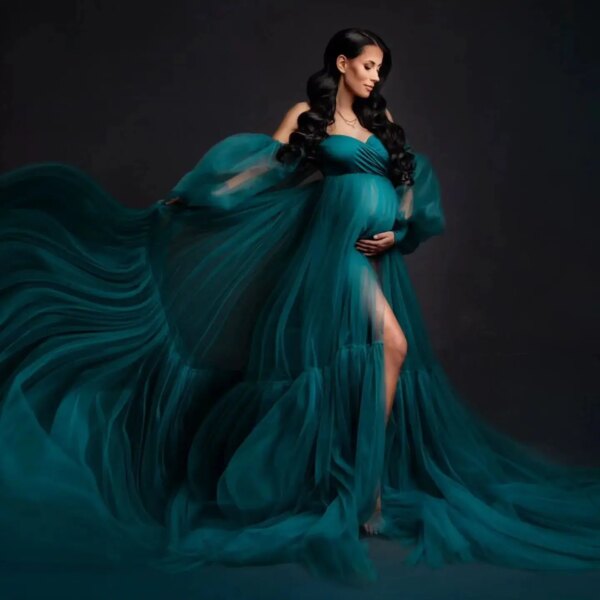 Full Sleeves Pregnancy Maxi Gown